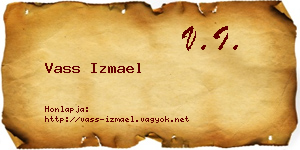 Vass Izmael névjegykártya